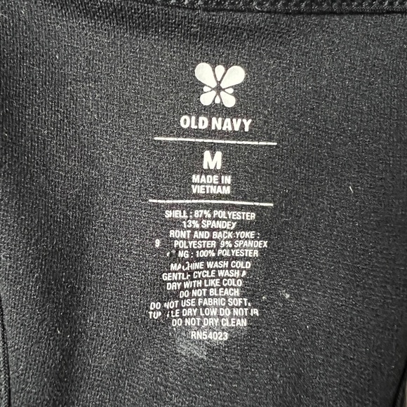 Old Navy black racer back sports bra with reflective tape. Size medium - Picture 6 of 6